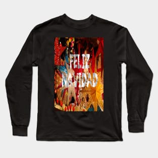 Feliz Navidad Spanish Christmas Holiday Celebration Long Sleeve T-Shirt